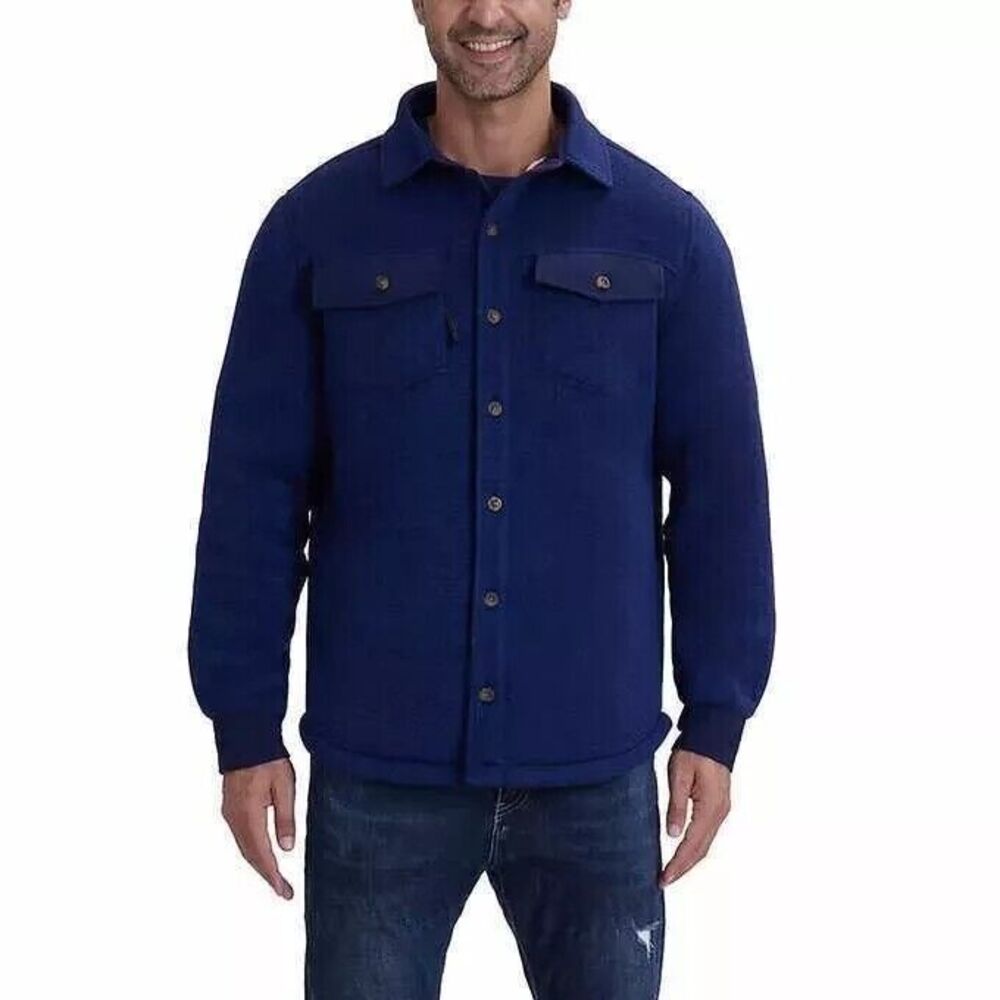 Avalanche Shirket Men Fleece Lined Shirt Jacket XL Heavy Duty Navy